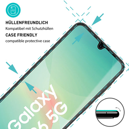 smartect Schutzglas Klar für Samsung Galaxy A26 5G, 3 Stück