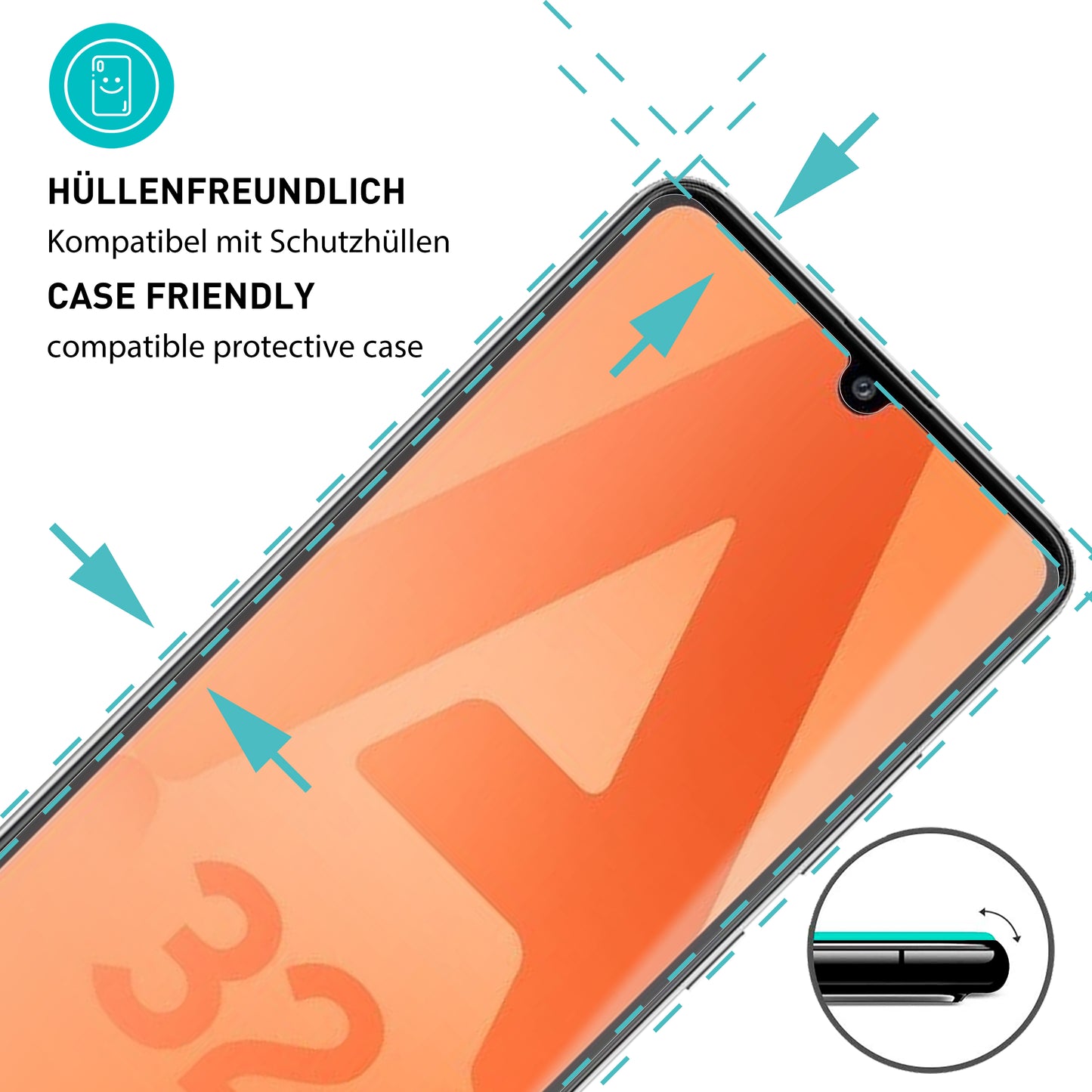 smartect Schutzglas Klar für Samsung Galaxy A32 4G/ A22 4G/ M22/ M32 4G/ A31, 3 Stück