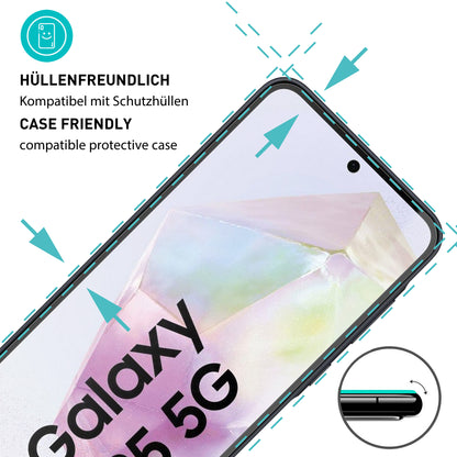 smartect Schutzglas Klar für Samsung Galaxy A35 5G, 3 Stück