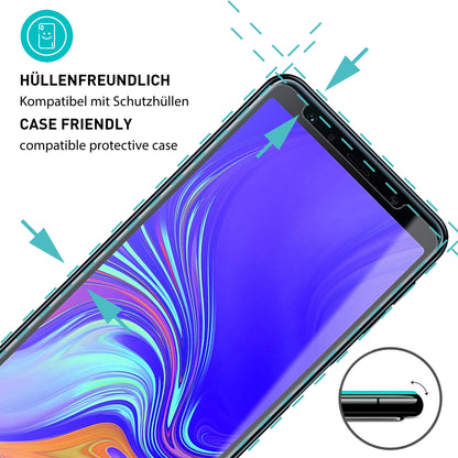 smartect Schutzglas Klar für Samsung Galaxy A7 2018, 3 Stück