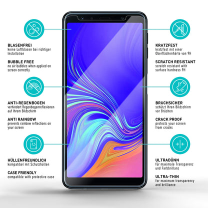 smartect Schutzglas Klar für Samsung Galaxy A7 2018, 3 Stück