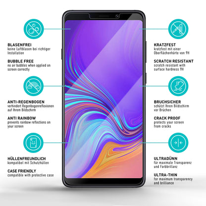 smartect Schutzglas Klar für Samsung Galaxy A9 2018, 3 Stück