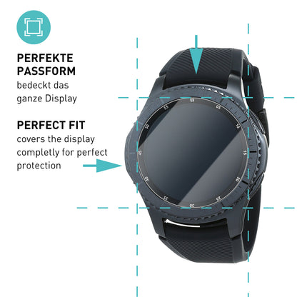 smartect Schutzglas Klar für Samsung Galaxy Gear S3 Frontier / Classic, 3 Stück