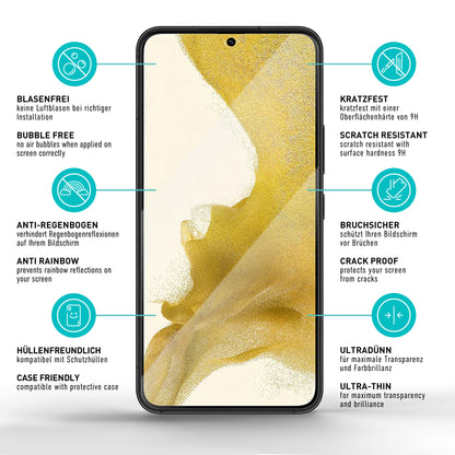 smartect Schutzglas Klar für Samsung Galaxy S22, 3 Stück