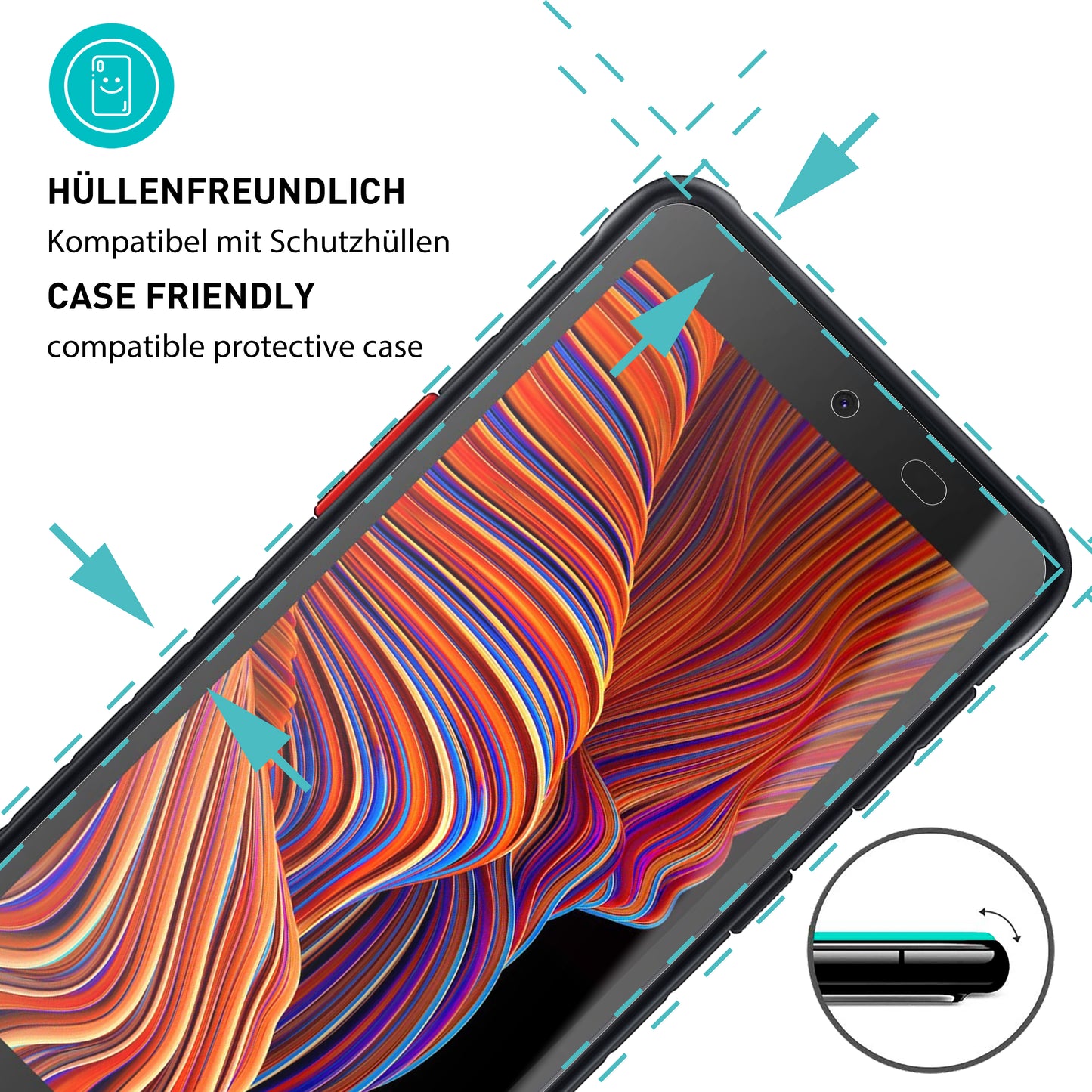 smartect Schutzglas Klar für Samsung Galaxy Xcover 5, 3 Stück