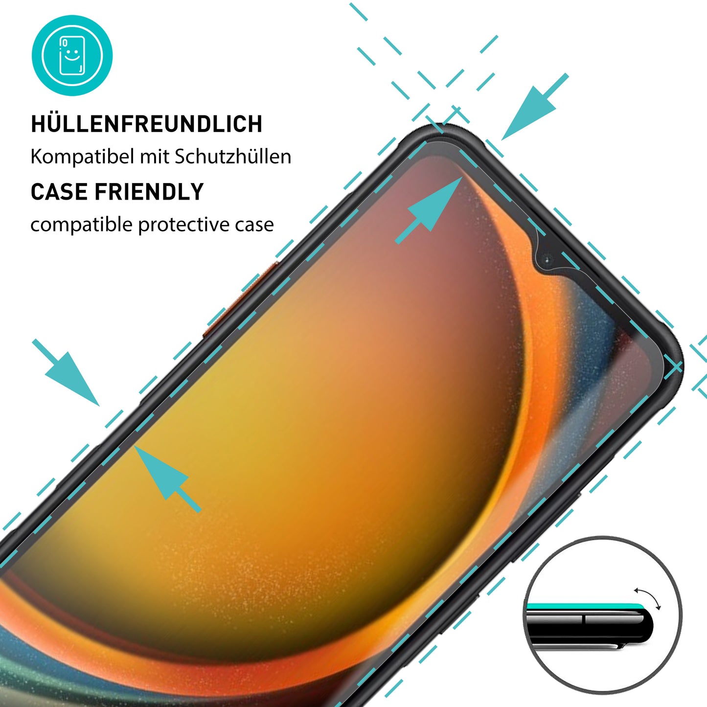 smartect Schutzglas Klar für Samsung Galaxy Xcover 7 / Xcover 6 Pro, 3 Stück