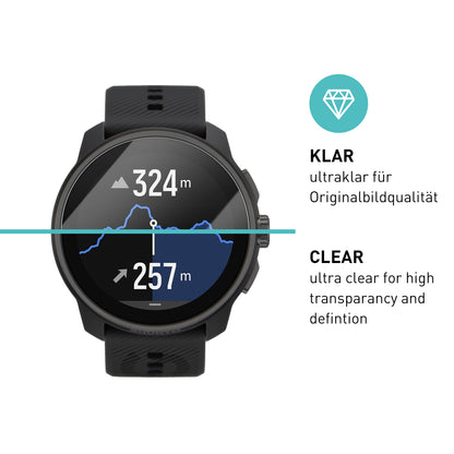smartect Schutzglas Klar für Suunto Race S, 3 Stück