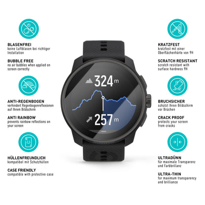 smartect Schutzglas Klar für Suunto Race S, 3 Stück