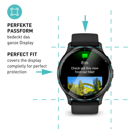smartect TPU Schutzfolie Klar für Garmin Venu 3, 3 x Front