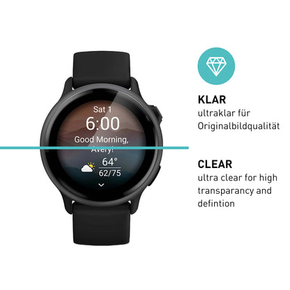 smartect TPU Schutzfolie Klar für Garmin Vivoactive 6, 3 x Front