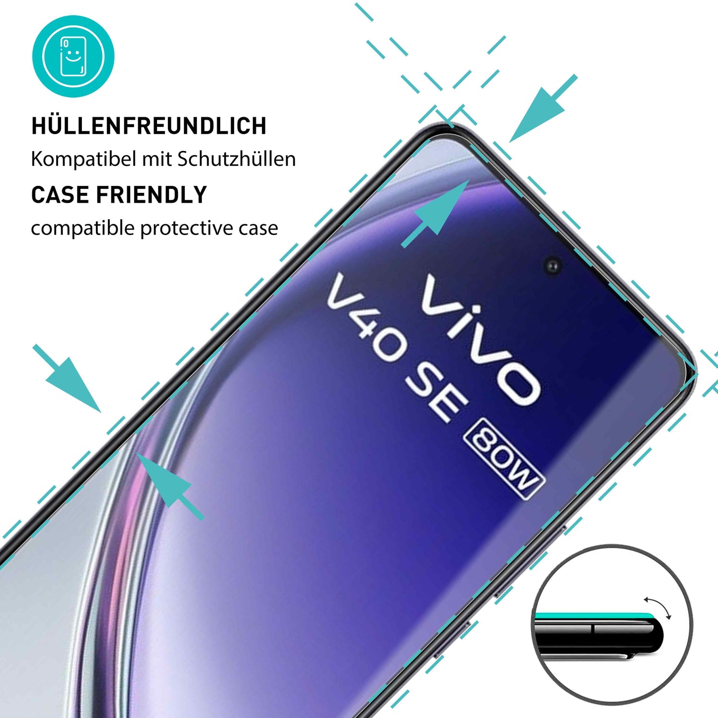 smartect clear screen protector for Vivo V40 SE 5G, 3 pieces
