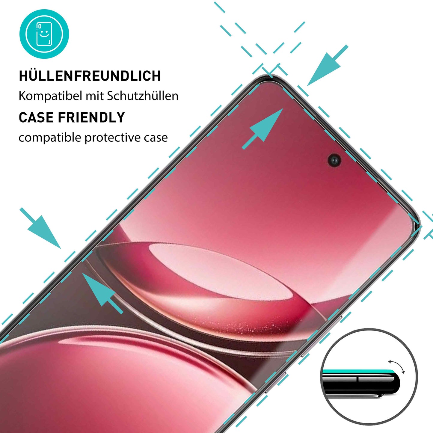 smartect Schutzglas Klar für Vivo V50 Lite 4G / 5G, 3 Stück