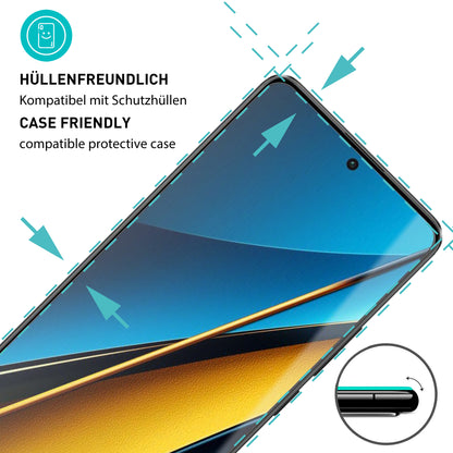 smartect Schutzglas Klar für Xiaomi Poco X6 5G / X6 Pro 5G, 3 Stück