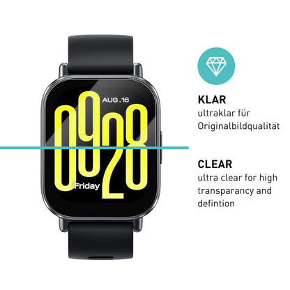 smartect Schutzglas Klar für Xiaomi Redmi Watch 5 Active, 3 Stück