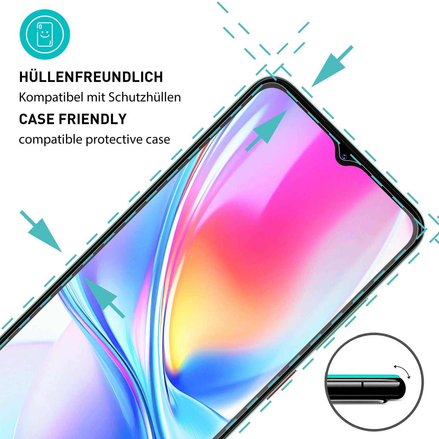 smartect Schutzglas Klar für ZTE Blade A35E, 3 Stück