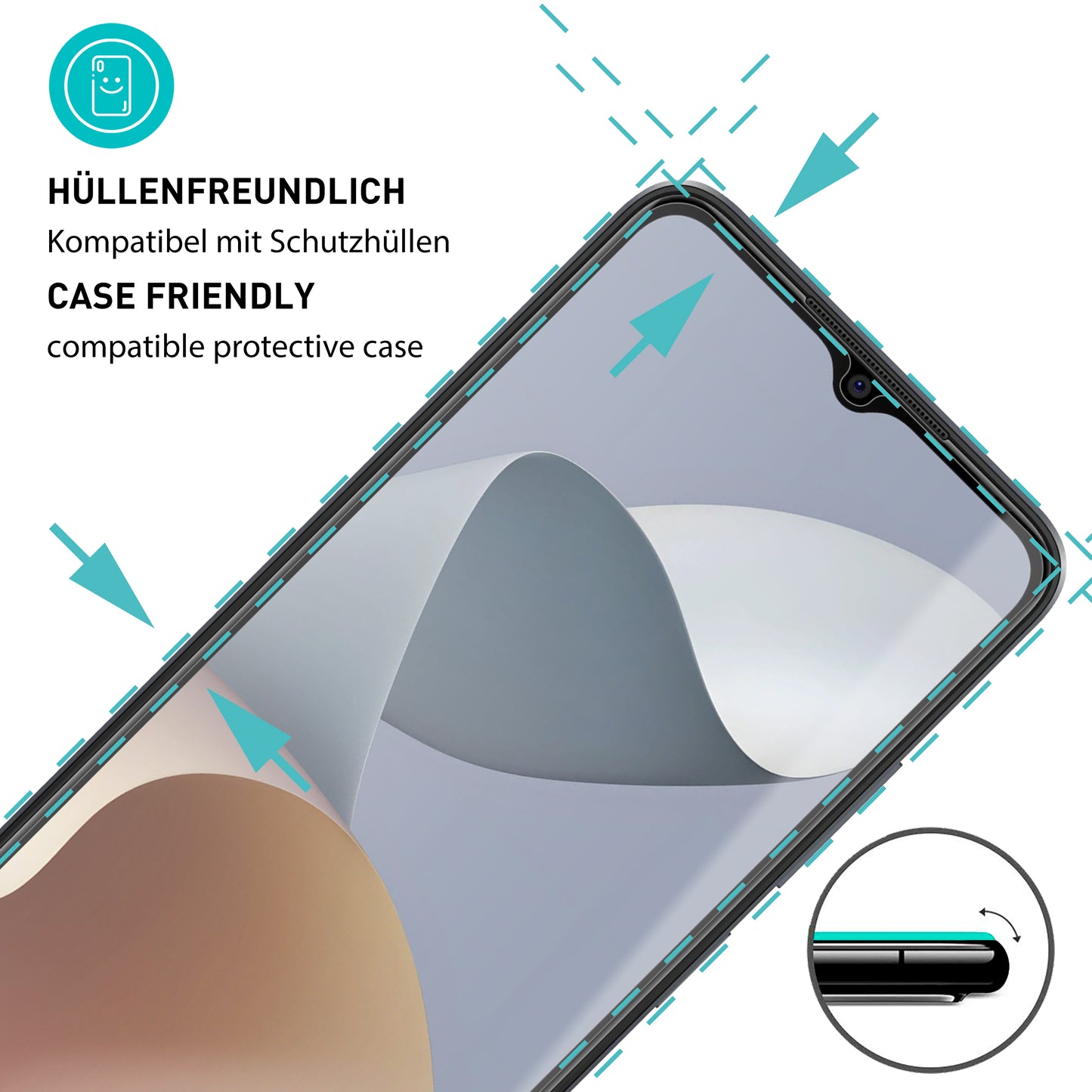 smartect Schutzglas Klar für ZTE Blade A54, 3 Stück