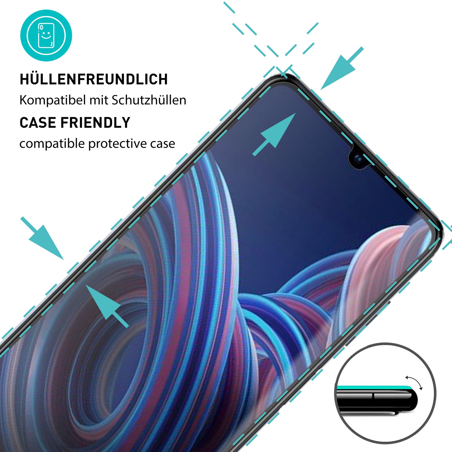 smartect Schutzglas Klar für ZTE Blade A72 4G, 3 Stück