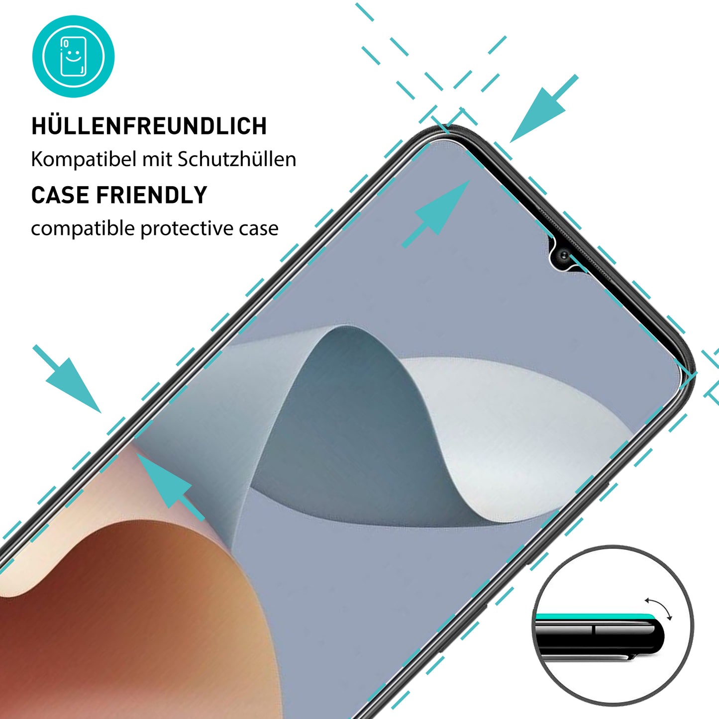 smartect Schutzglas Klar für ZTE Blade A73, 3 Stück