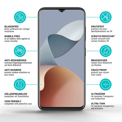 smartect Schutzglas Klar für ZTE Blade A73, 3 Stück