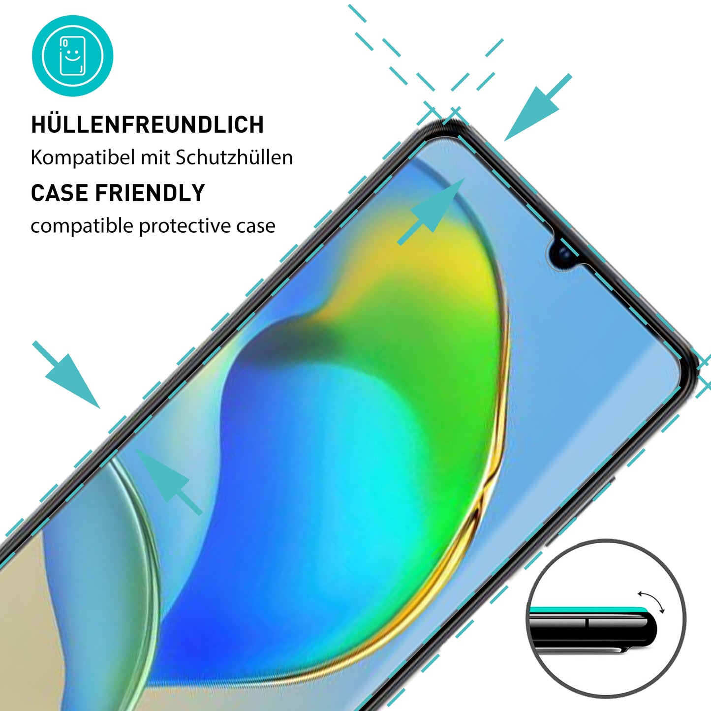 smartect Schutzglas Klar für ZTE Blade V40 Vita, 3 Stück