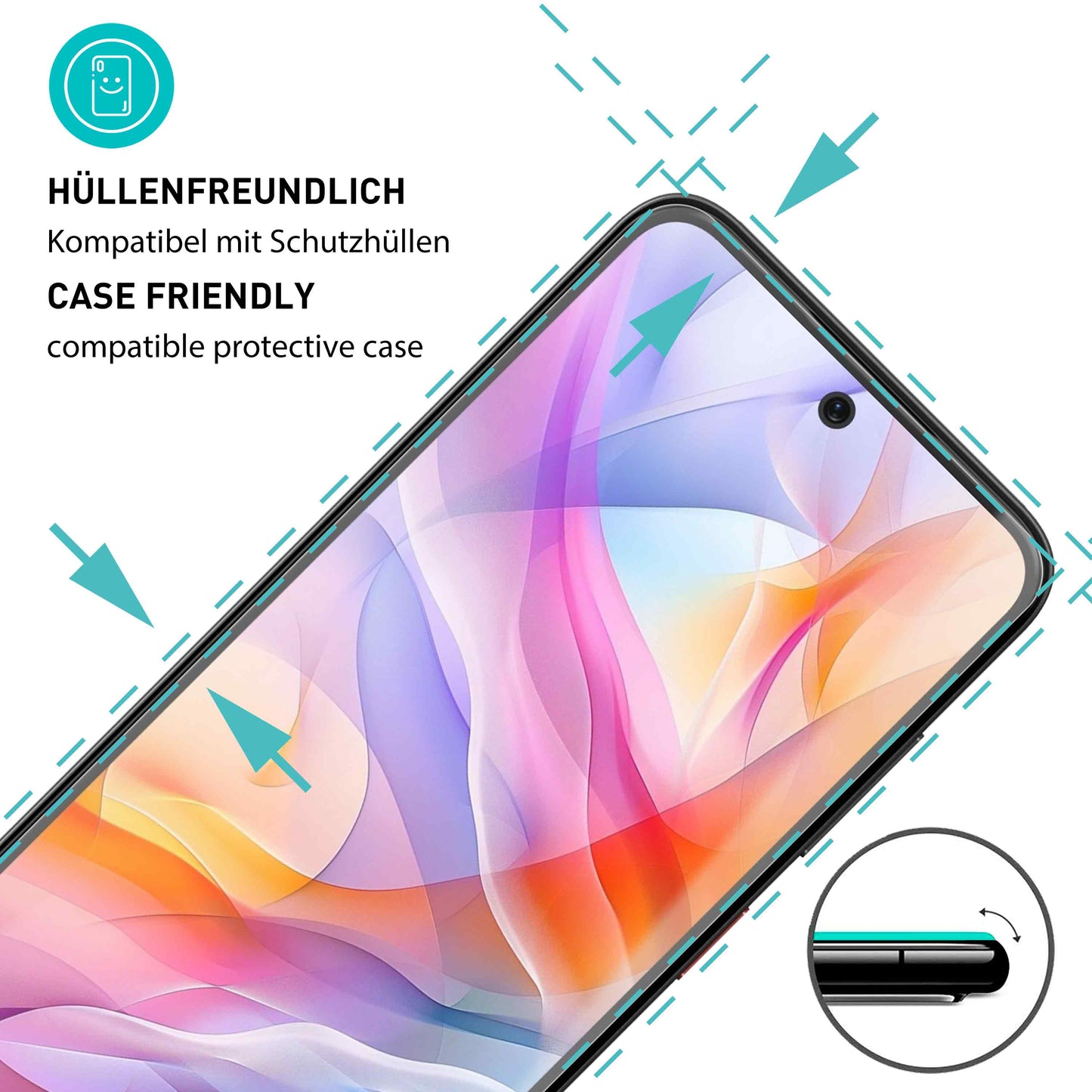smartect Schutzglas Klar für ZTE Blade V70 Vita, 3 Stück