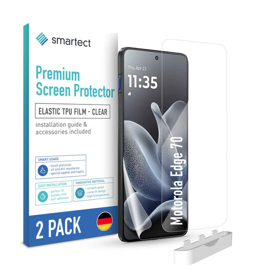 smartect TPU Schutzfolie Klar für Motorola Edge 70, 2 x Front