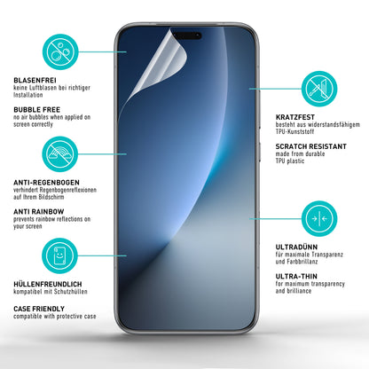 smartect TPU Schutzfolie Klar für Honor Magic 8 Pro 5G, 2 x Front