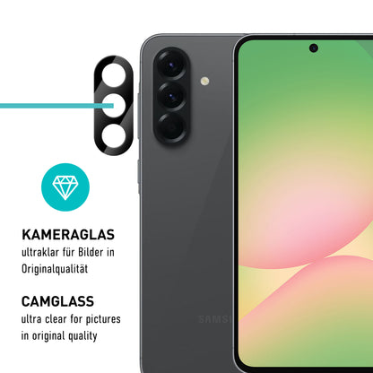smartect Schutzglas Klar für Samsung Galaxy A57 5G, 3 x Front + 3 x Cam