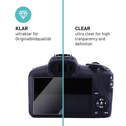 smartect Schutzglas Klar für Canon EOS R100, 3 Stück