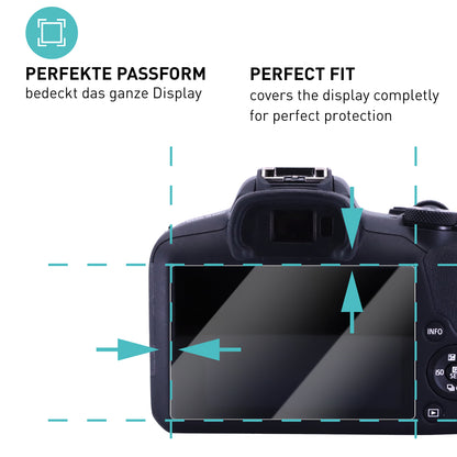 smartect Schutzglas Klar für Canon EOS R100, 3 Stück