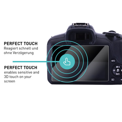smartect Schutzglas Klar für Canon EOS R100, 3 Stück