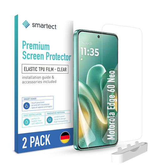 smartect TPU Schutzfolie Klar für Motorola Edge 60 Neo, 2 x Front