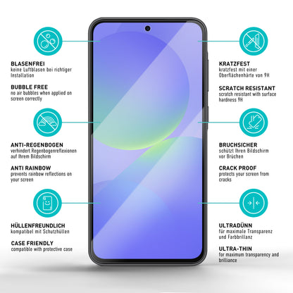 smartect Schutzglas Klar für Samsung Galaxy A37 5G, 3 Stück