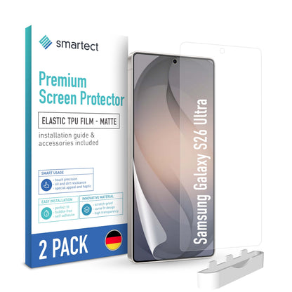 smartect TPU Schutzfolie Matt für Samsung Galaxy S26 Ultra, 2 x Front