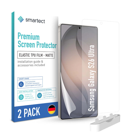 smartect TPU Schutzfolie Matt für Samsung Galaxy S26 Ultra, 2 x Front