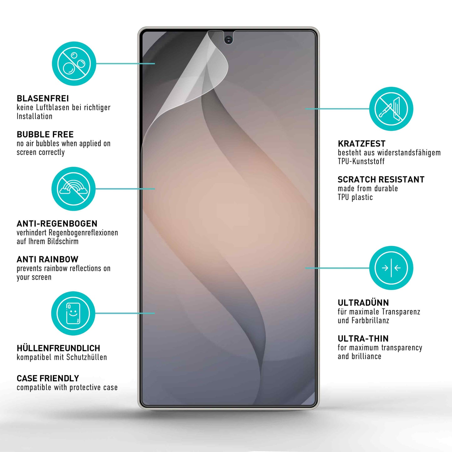 smartect TPU Schutzfolie Matt für Samsung Galaxy S26 Ultra, 2 x Front