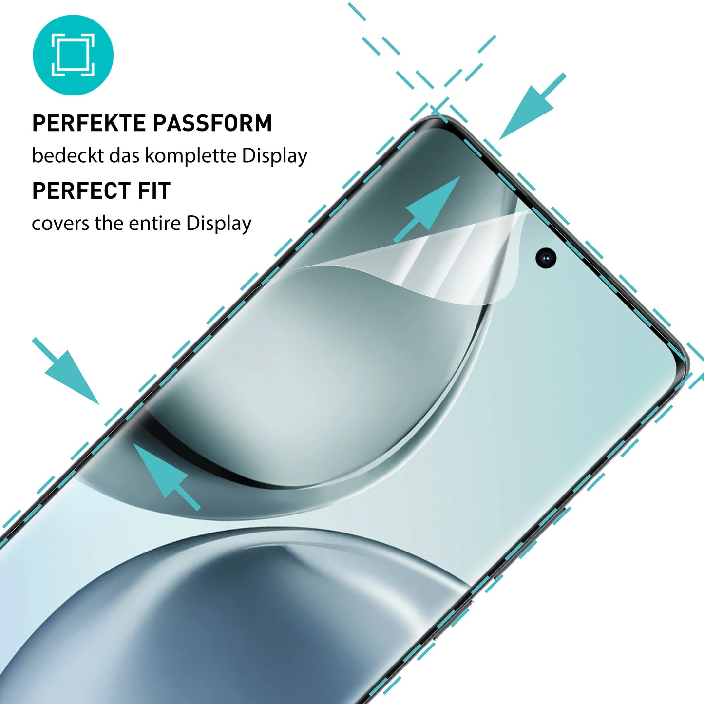 smartect TPU Schutzfolie Klar für Realme 14 Pro, 2 x Front