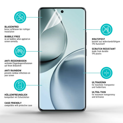smartect TPU Schutzfolie Klar für Realme 14 Pro, 2 x Front