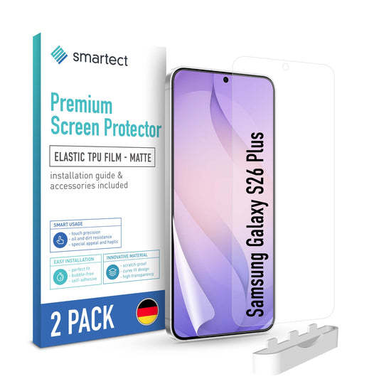 smartect TPU Schutzfolie Matt für Samsung Galaxy S26 Plus, 2 x Front