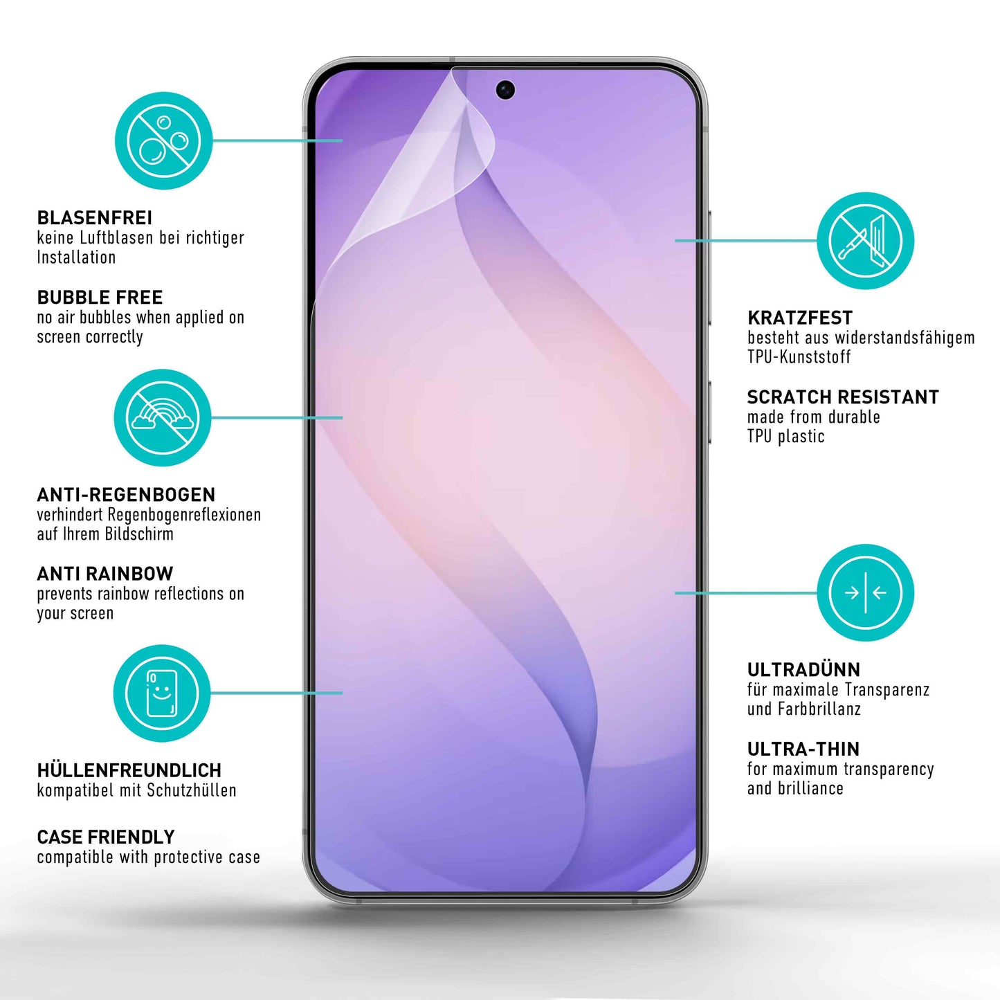 smartect TPU Schutzfolie Matt für Samsung Galaxy S26 Plus, 2 x Front
