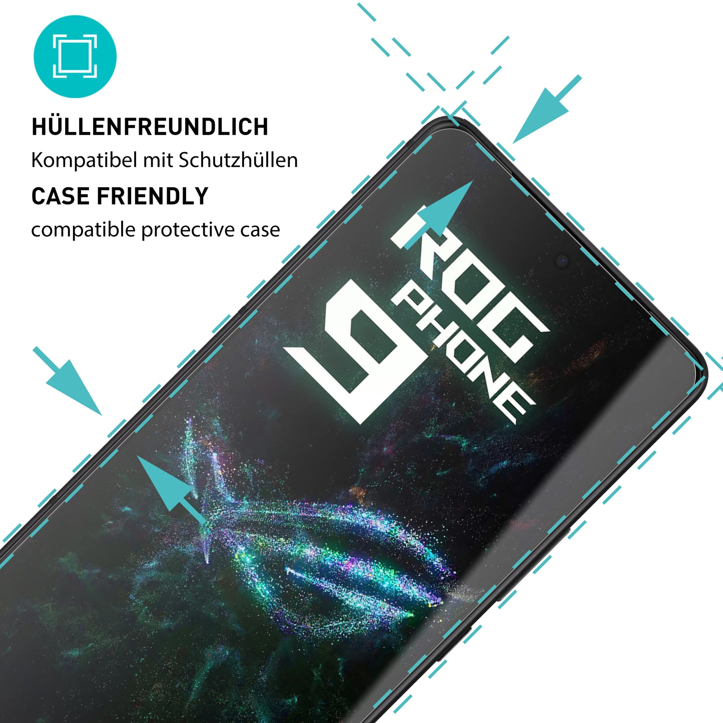 smartect Schutzglas Klar für Asus Rog Phone 9 5G / 9 Pro 5G, 3 Stück