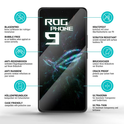 smartect Schutzglas Klar für Asus Rog Phone 9 5G / 9 Pro 5G, 3 Stück