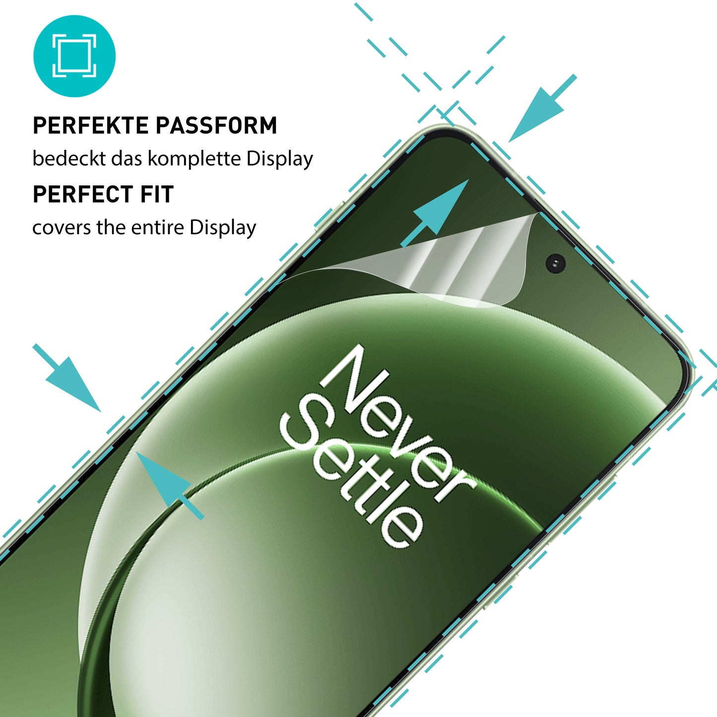 smartect TPU Schutzfolie Klar für OnePlus 15R, 2 x Front