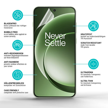 smartect TPU Schutzfolie Klar für OnePlus 15R, 2 x Front