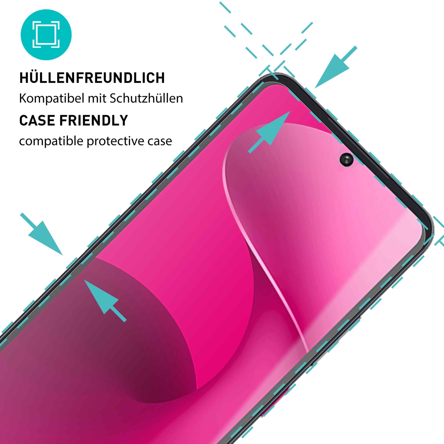 smartect Schutzglas Klar für Telekom T Phone 3, 3 Stück