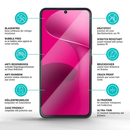 smartect Schutzglas Klar für Telekom T Phone 3, 3 Stück