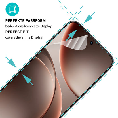 smartect TPU Schutzfolie Klar für Oppo Find X9 Pro, 2 x Front