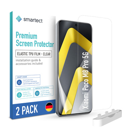 smartect TPU Schutzfolie Klar für Xiaomi Poco M8 Pro 5G, 2 x Front