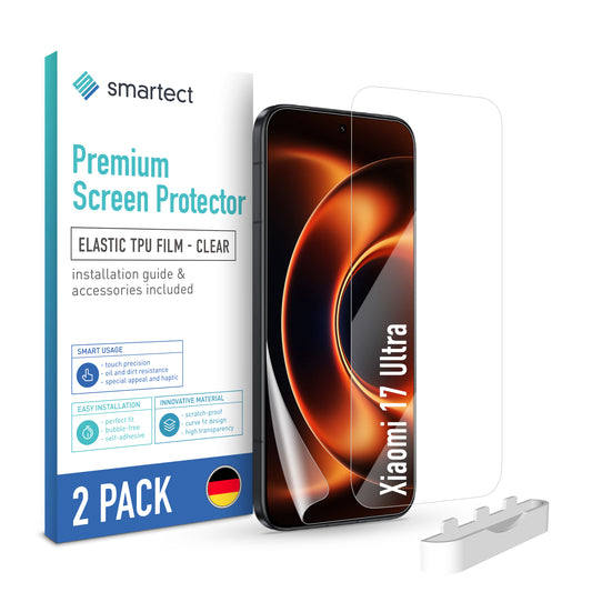 smartect TPU Schutzfolie Klar für Xiaomi 17 Ultra, 2 x Front
