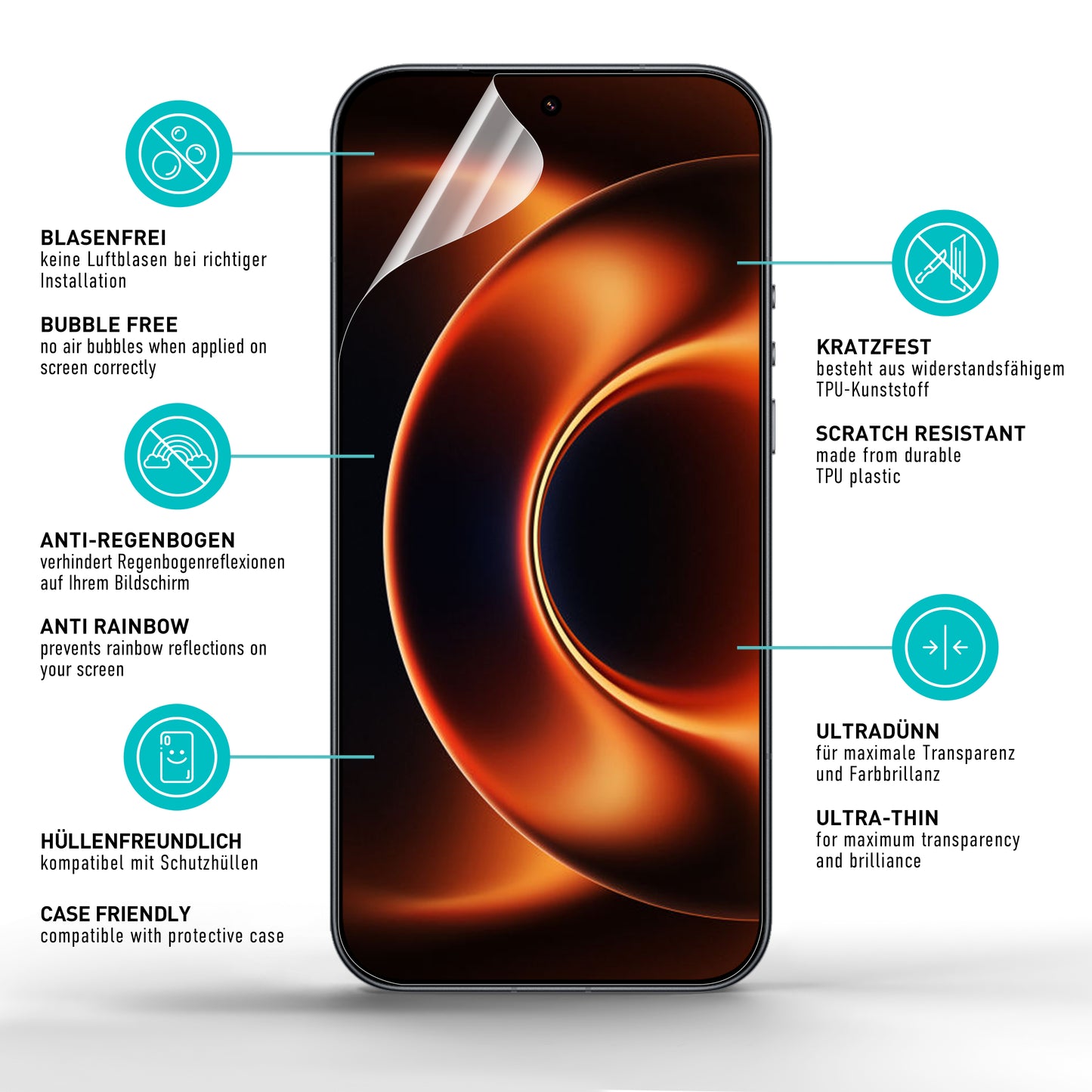 smartect TPU Schutzfolie Klar für Xiaomi 17 Ultra, 2 x Front